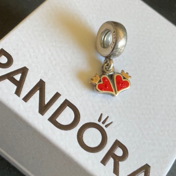 Pandora Jewelry - Pandora royal crown gold hearts charm